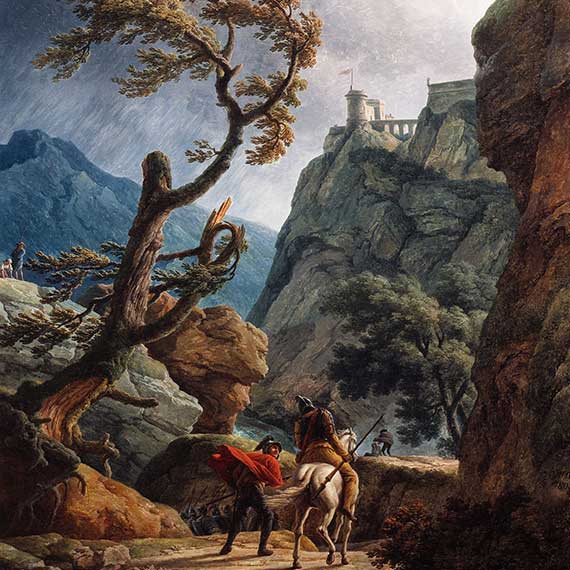 Soldiers in a Mountain Gorge