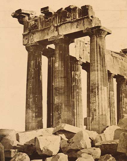 The columns of the Parthenon