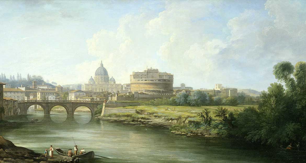 View of the Castel Sant’Angelo in Rome (