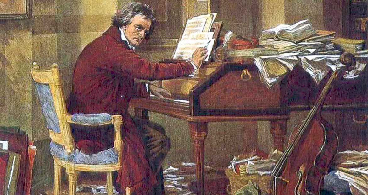 Beethoven at piano
