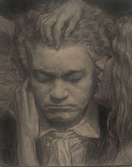 Beethoven listening to a muse