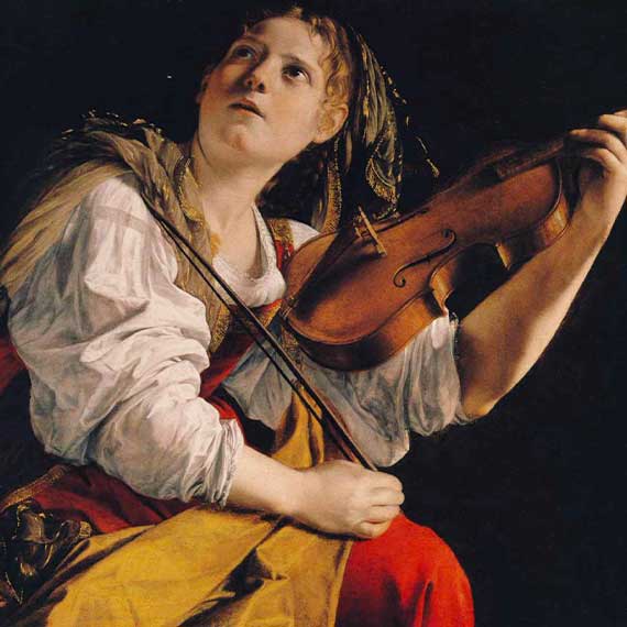 Jeune femme jouant du violon